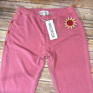 Wildfox Rose Joggers Knox pant  with Sun Design